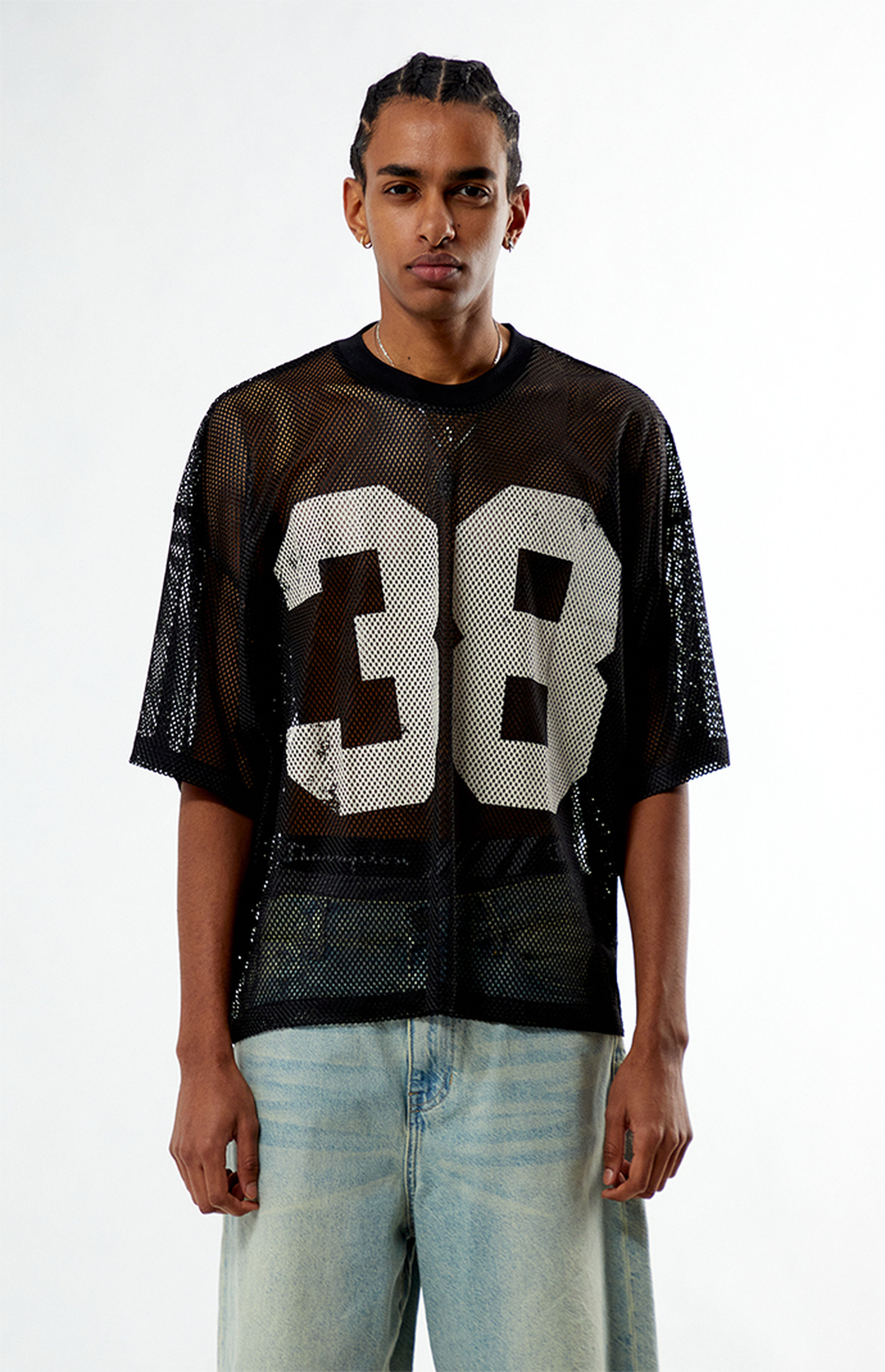 PacSun 38 Black Mesh Jersey | PacSun