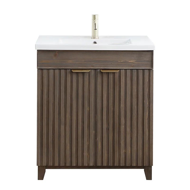 Cobbtown 29.9'' Free Standing Single Bathroom Vanity with Ceramic Top | Wayfair North America