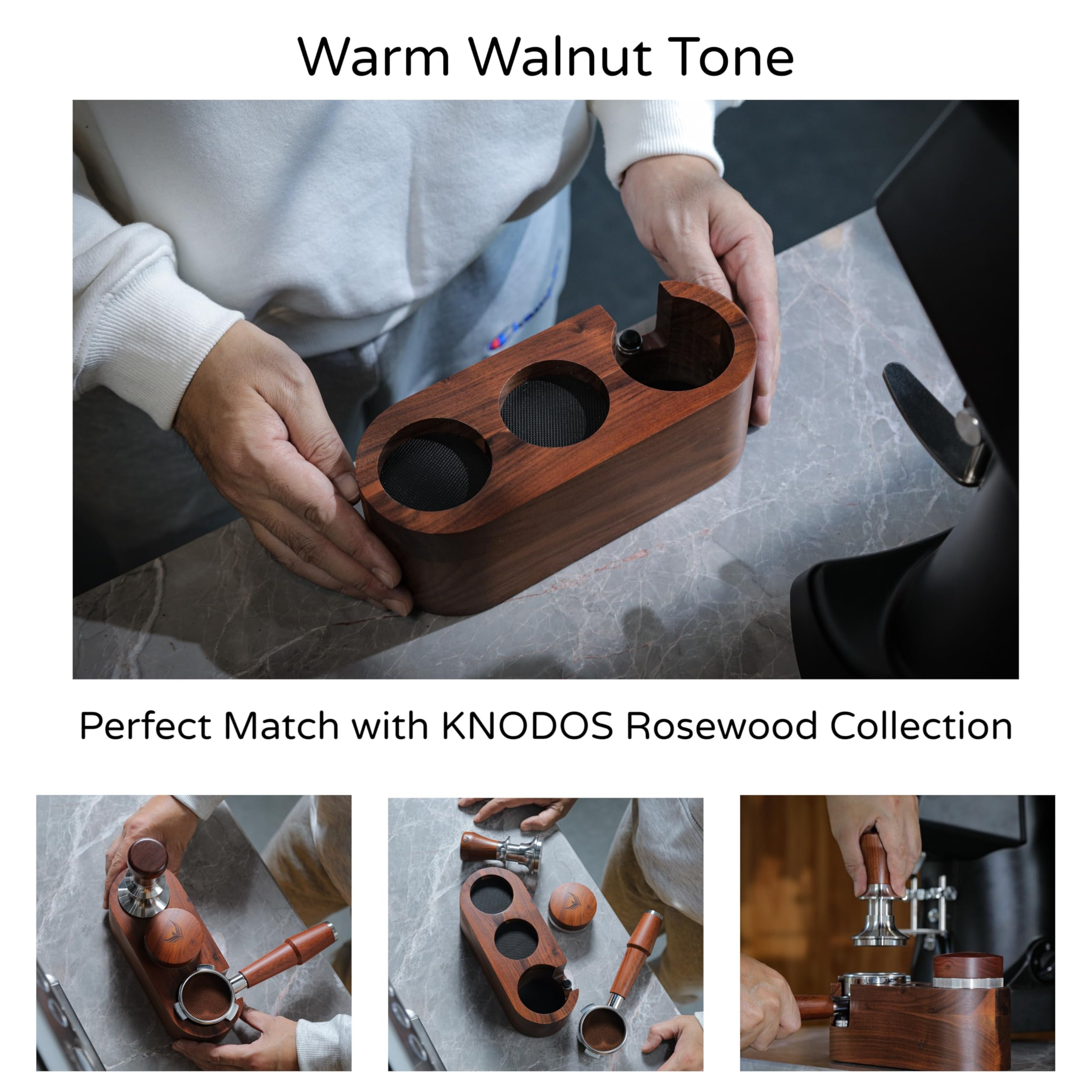 Walnut Espresso Tamping Station 54mm For Breville Espresso Machine Accessories, Portafilter Holde... | Amazon (US)