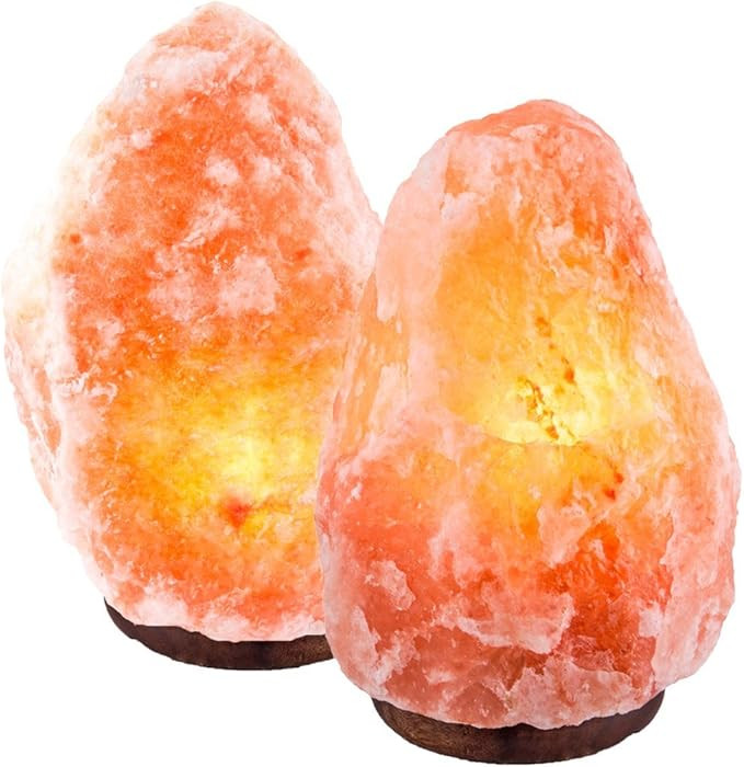 2 Natural Himalayan Pink Salt Lamp w/ Bulb & Cord | Amazon (US)