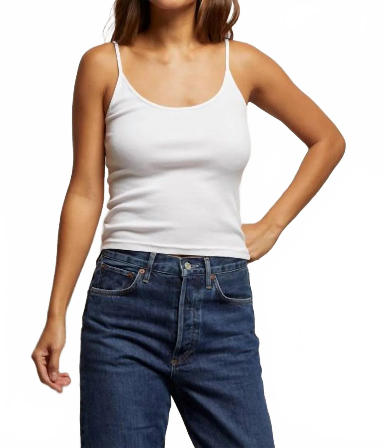 Tiff Tank Top In White | Shop Simon