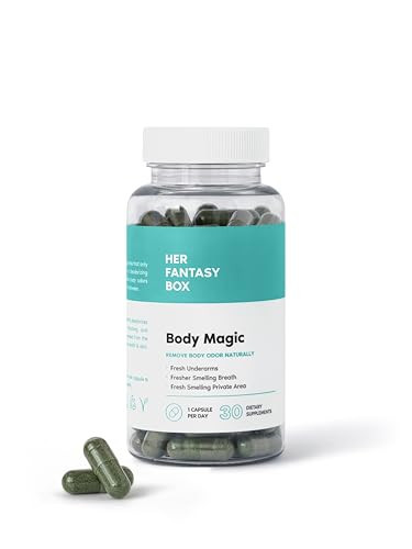 Her Fantasy Box | Body Magic Chlorophyll Capsules – Vegan Detox & Digestion Support, Gut & Skin Health, Natural Energy Booster – 30 Capsules (200 mg) | Amazon (US)