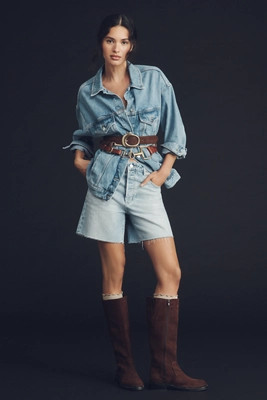 The Weston Denim Boyfriend Jacket by Pilcro | Anthropologie (US)