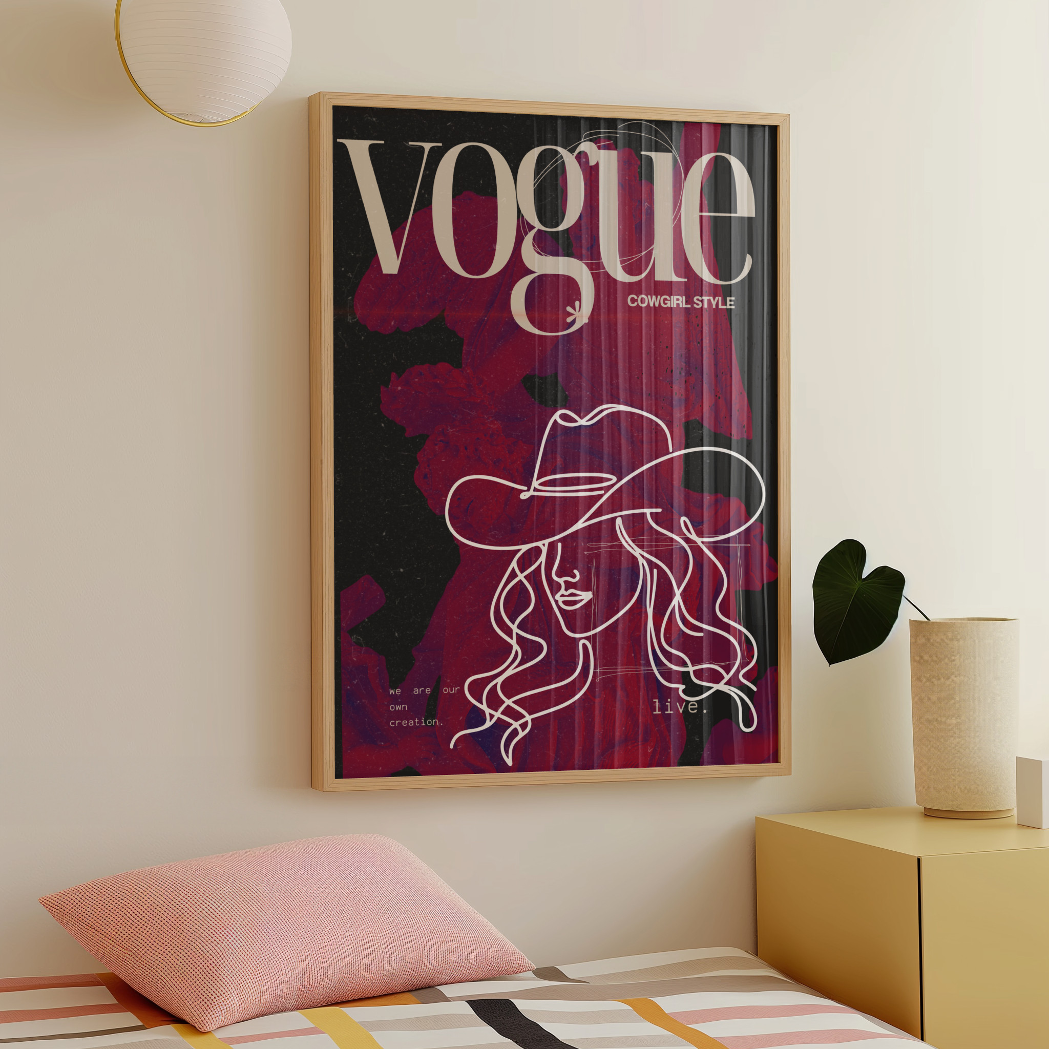 Cute Bedroom Decor Inspo, Cool girl bedroom decor ideas!
-vogue poster, fashion decor for bedroom, vogue magazine prints, chic bedroom, living room dorm room decor 

 #LTKFallSale #LTKHome #LTKFindsUnder50