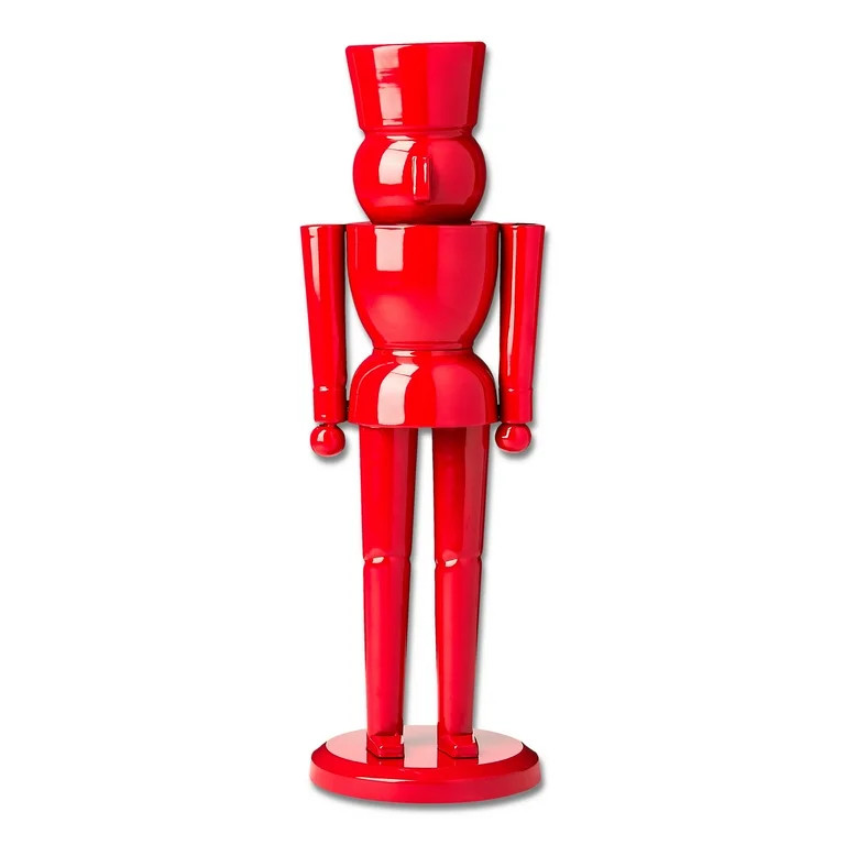 Large Glossy Metal Decorative Nutcracker, Red, 24", by Holiday Time | Walmart (US)