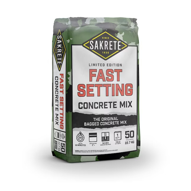 Sakrete 50-lb Fast Setting Concrete Mix | Lowe's
