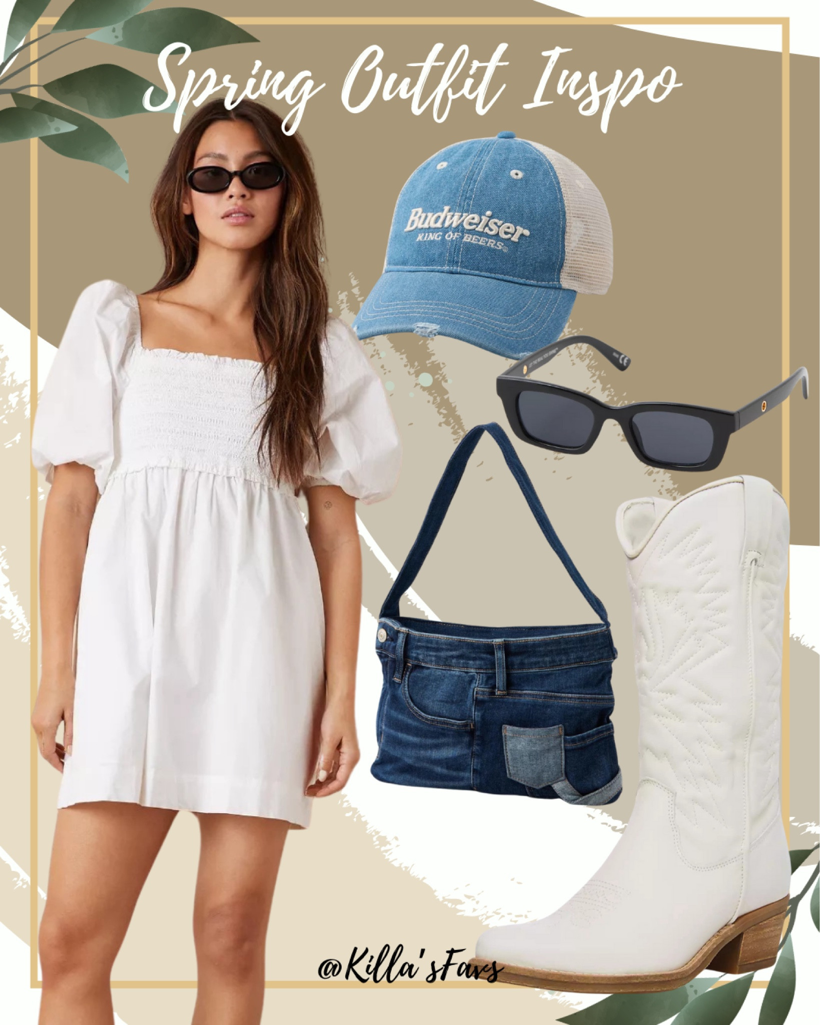 If you’ve been loving Beyoncé’s new country hits, then why not add some western pieces into your wardrobe? Mixing summer dresses with boots and a ball cap is perfect for concert season, a night out, or just a cute weekend outfit🤠

#country #western #westernboots #cowgirlboots #spring #springsale #sale #westernfashion #concertseason

#LTKSpringSale #LTKsalealert #LTKshoecrush