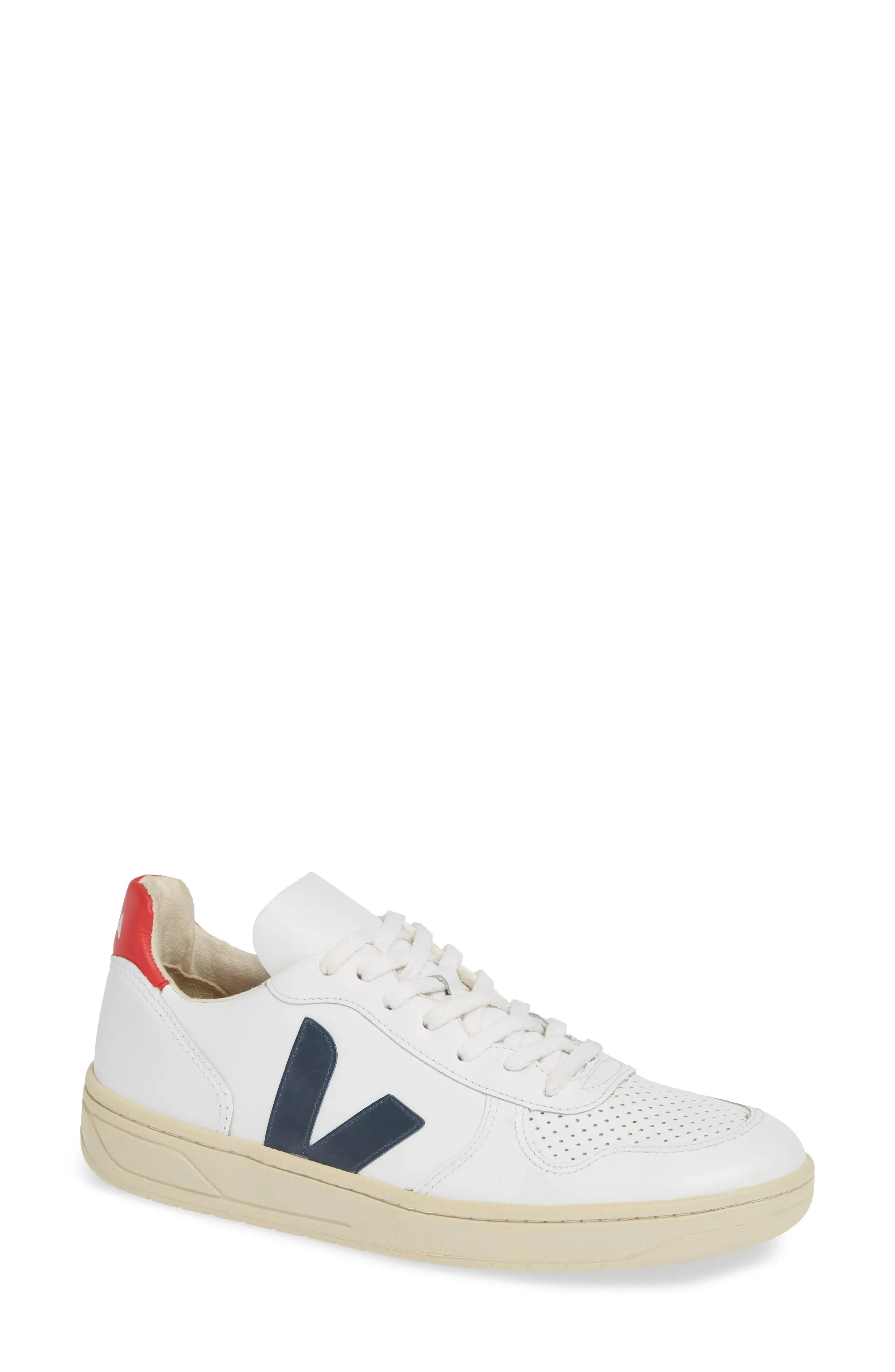 Veja V-10 Sneaker in Extra White Nautico Pekin at Nordstrom, Size 36Eu | Nordstrom