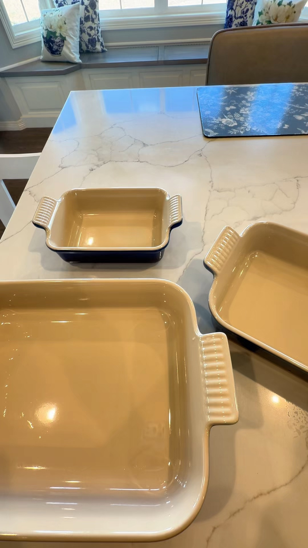 Gorgeous bakeware dishes that have beautiful, easy to grip handles. They come in a three pack of sizes and come in over 12 color options. I love the Lapis navy color. These would make a great wedding gift! @Williams-Sonoma

#LTKHome #LTKWedding
