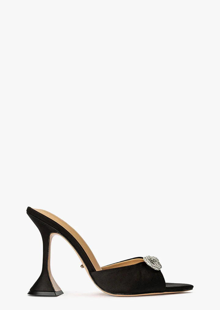 Montana Black Satin Heels | Tony Bianco US