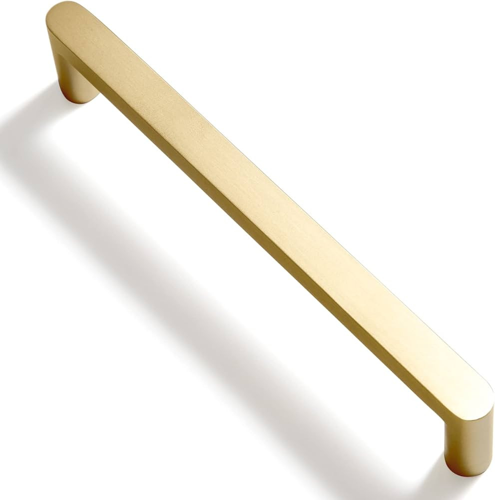 Goo-Ki 6 Pack Pure Brass Made Luxurious Cabinet Pulls,Matte,5 Inches Center to Center,Brushed Bra... | Amazon (US)