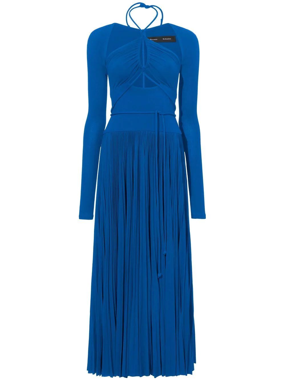 Proenza Schouler Pleated Halterneck Jersey Dress - Farfetch | Farfetch Global