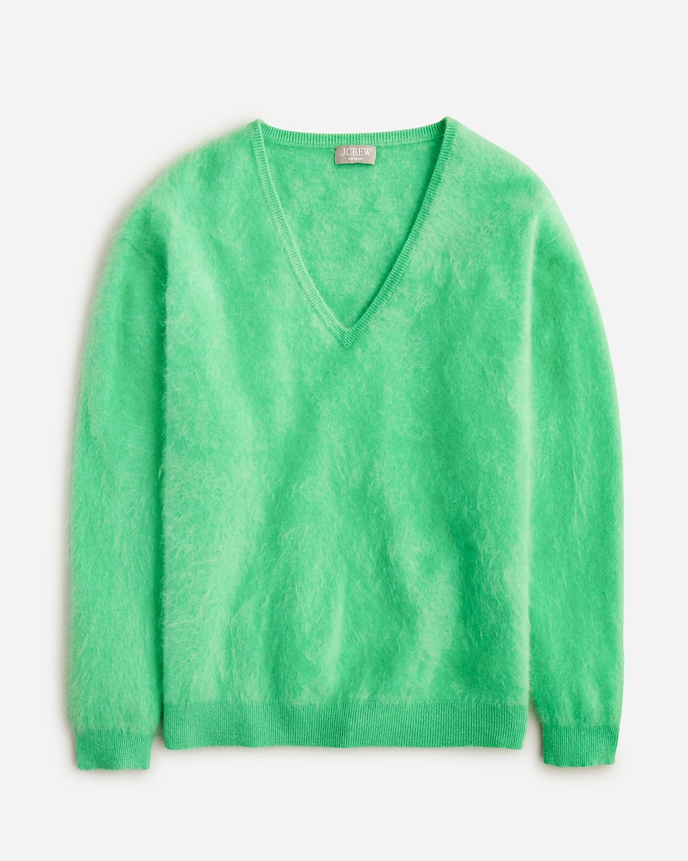 Brushed cashmere relaxed V-neck sweater | J. Crew US