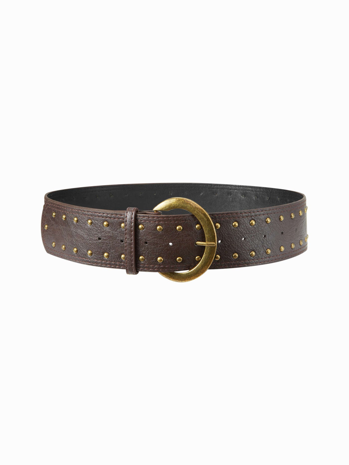 STUDDED ROUND BUCKLE BELT | Cider
