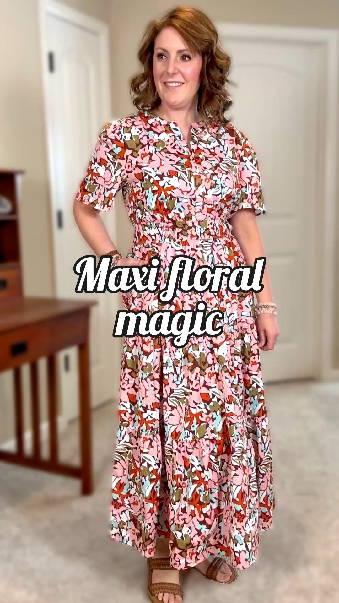 I love a dress that feels elevated but still easy to wear. This maxi floral has a cinched waist, v-neckline, short sleeves and pockets for practicality. With 17 print options, it’s easy to find one that fits your style and mood—perfect for everyday or vacation-ready looks.

@zesica