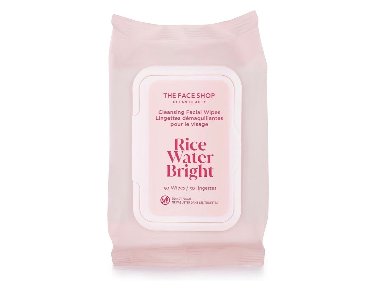 THE FACE SHOP Rice Water Bright Makeup Remover Wipes, 50 Count
Disposable Cleansing Facial Wipes, Gently Removes Makeup, Hydrating Rice Water

Korean make up wipes