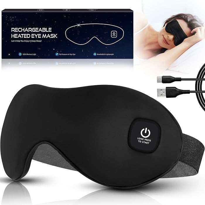 Heated Eye Mask, Mutilplx Cordless Heated Eye Masks for Dry Eyes, Washable Warm Eye Compress Eye ... | Amazon (US)