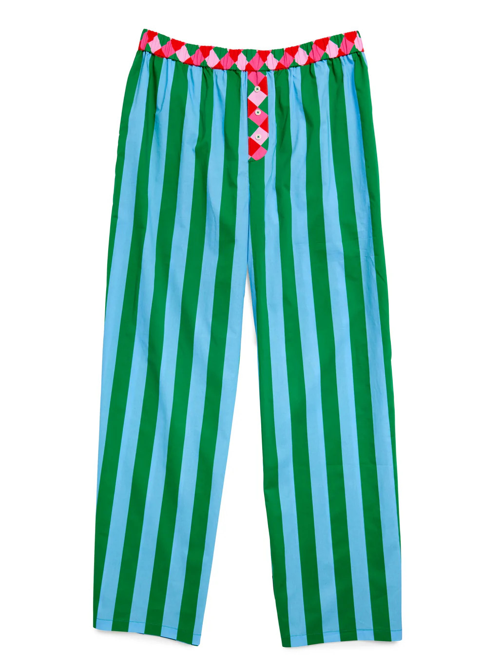 Noel Festive Stripe Boxer Pant - Green | Shiraleah | Ama La Vita