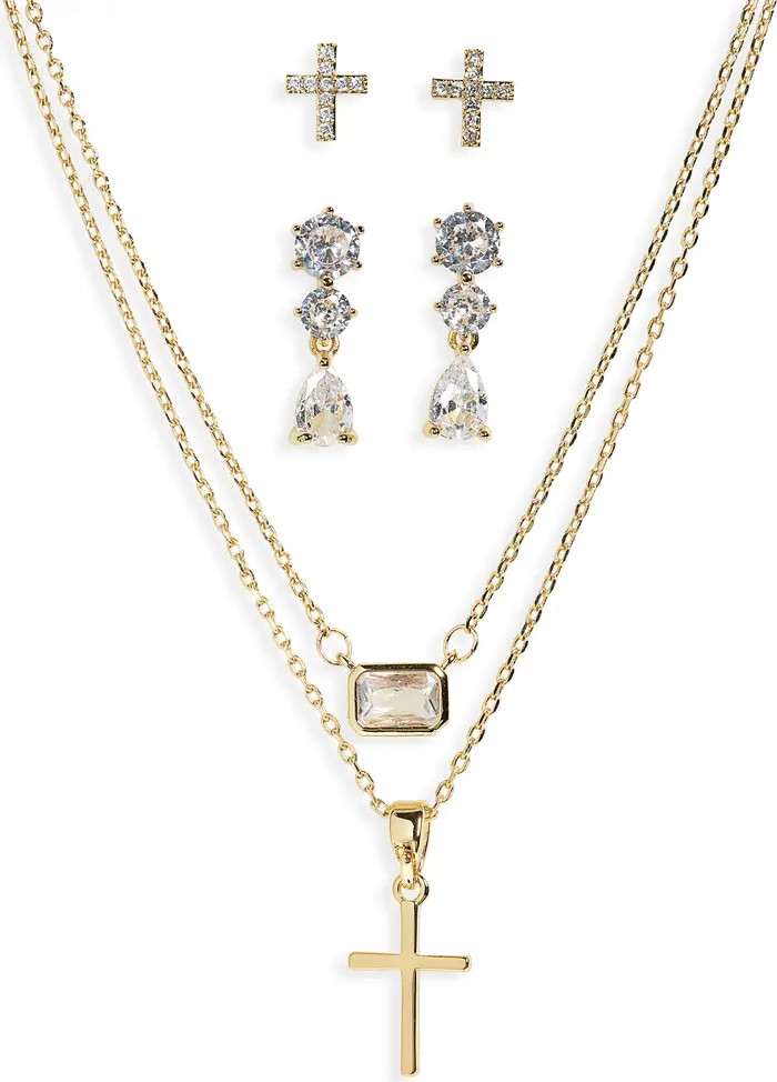 Leith 6-Piece CZ Cross Assorted Jewelry Set | Nordstromrack | Nordstrom Rack