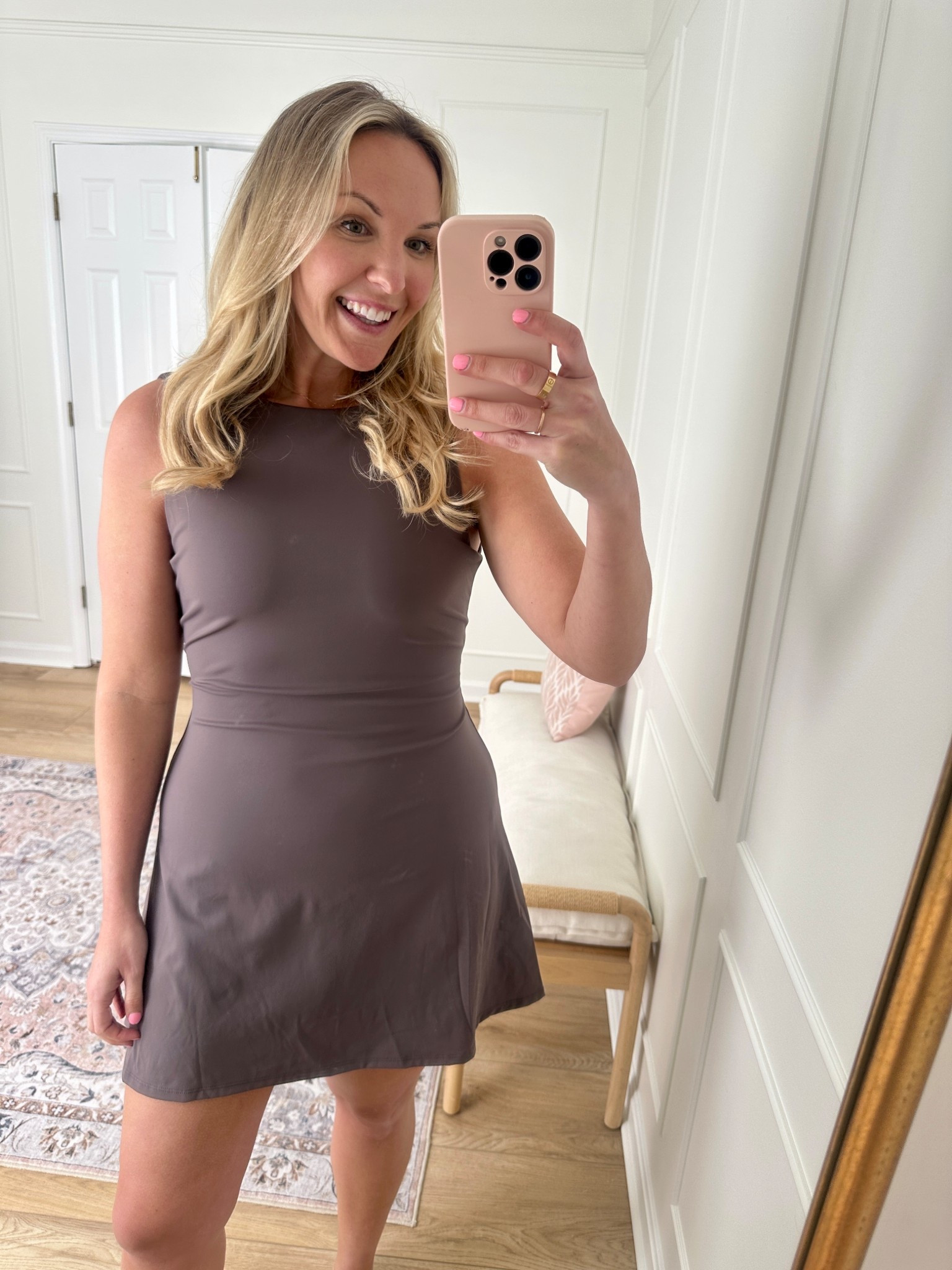 Open back athletic dress - tennis dresses with built in shorts - wearing a large 

#LTKMidsize #LTKSeasonal #LTKStyleTip