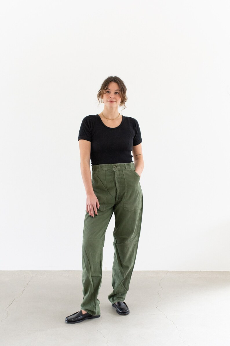 Vintage 30 Waist Olive Green Army Pants  Unisex Utility - Etsy | Etsy (US)