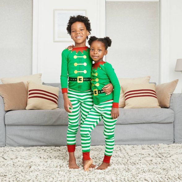 Kids' Holiday Elf Matching Family Pajama Set - Wondershop™ Green | Target