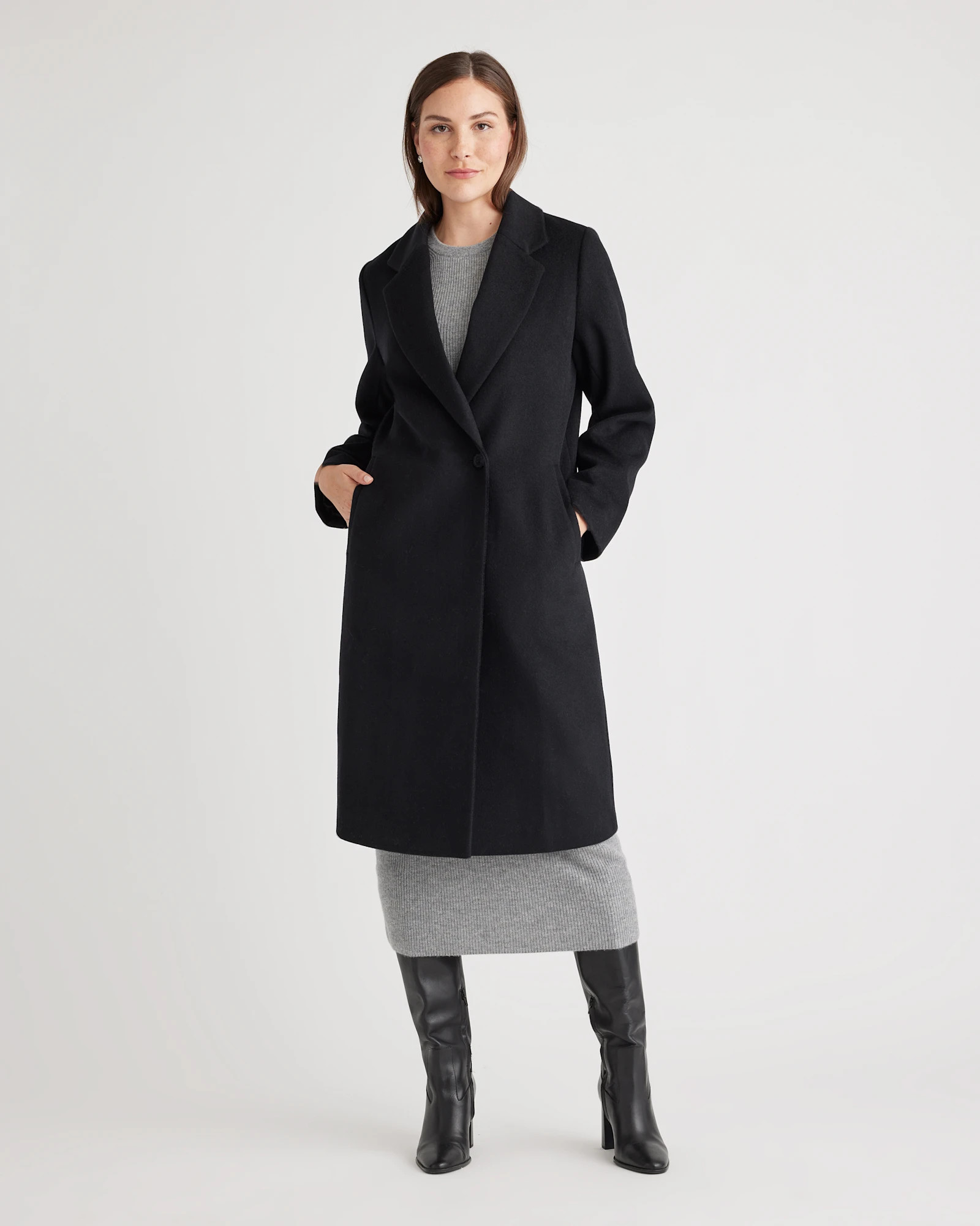 Italian Wool Classic Single-Breasted Coat | Quince