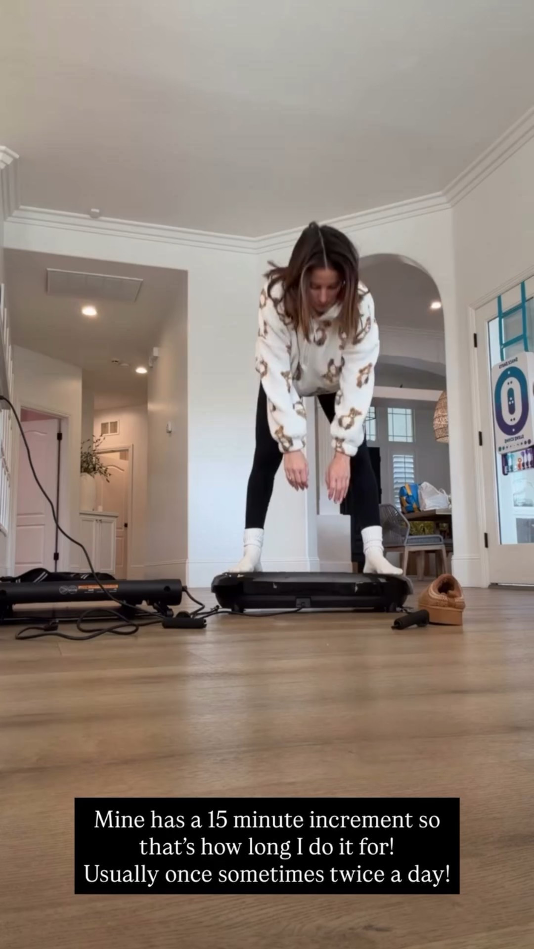 Mine has a 15 minute increment so that’s how long I do it for! 
Usually once sometimes twice a day!