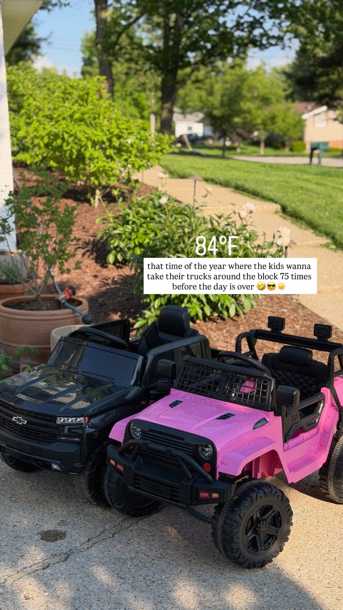 that time of the year where the kids wanna take their trucks around the block 75 times before the day is over 🤣😎☀️