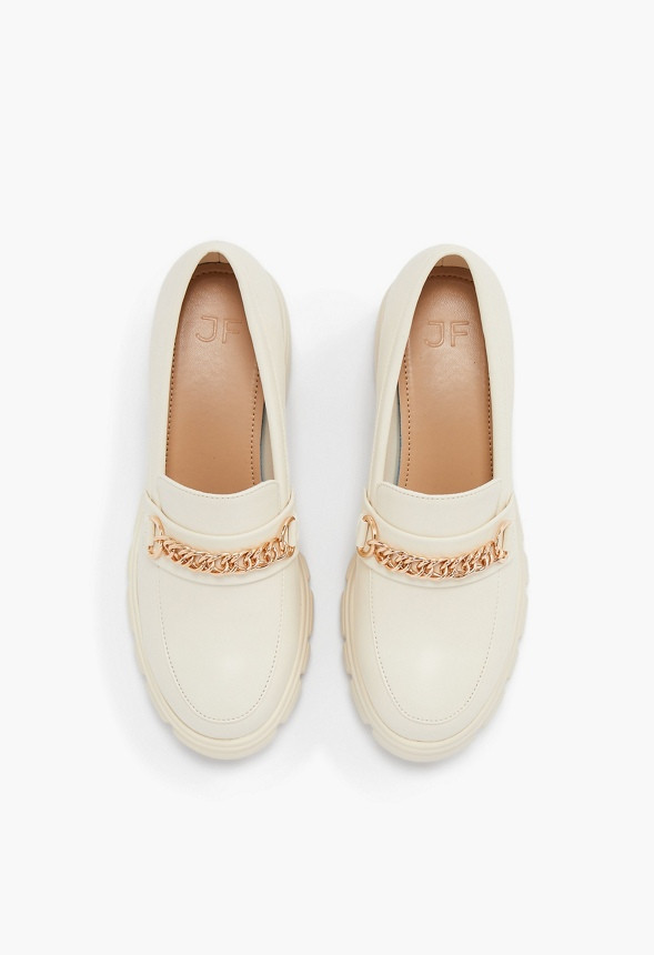 Leli Chain Detail Lug Sole Loafer | JustFab