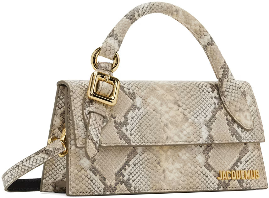 Beige Les Sculptures 'Le Chiquito long boucle' Bag | SSENSE