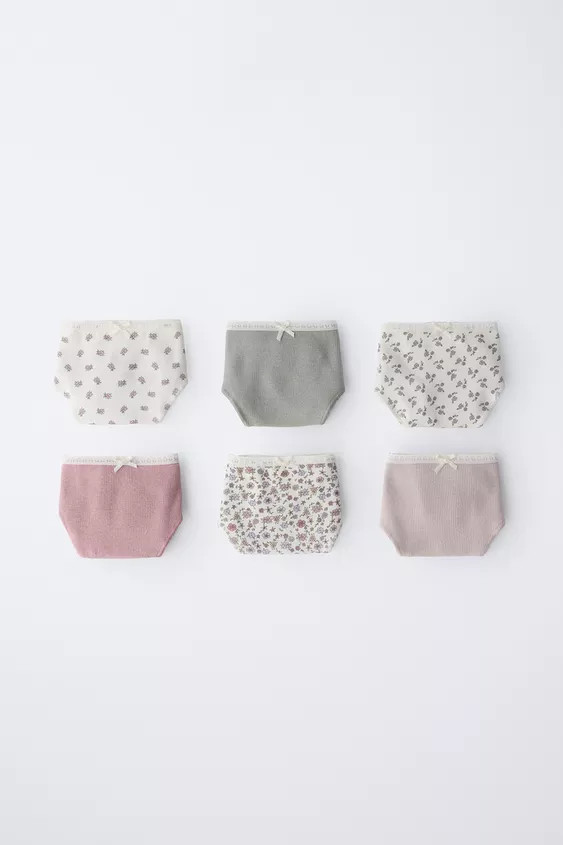 6-14 YEARS / SIX-PACK OF TINY FLORAL UNDERWEAR | Zara US