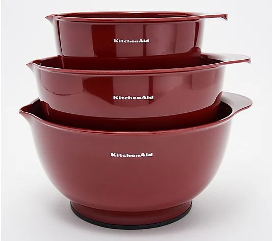 KitchenAid Set of 3 Non-Slip Mixing Bowls | QVC