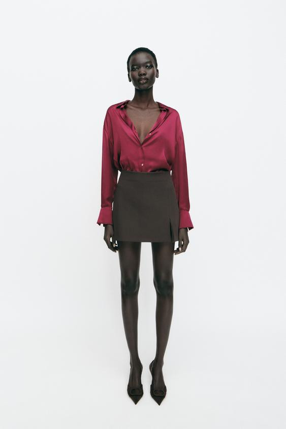 SATIN EFFECT SHIRT | Zara US