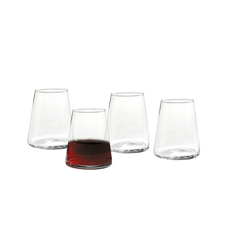 Better Homes & Gardens 17 oz Clear Flared Stemless Wine Glass (Set of 4) - Walmart.com | Walmart (US)