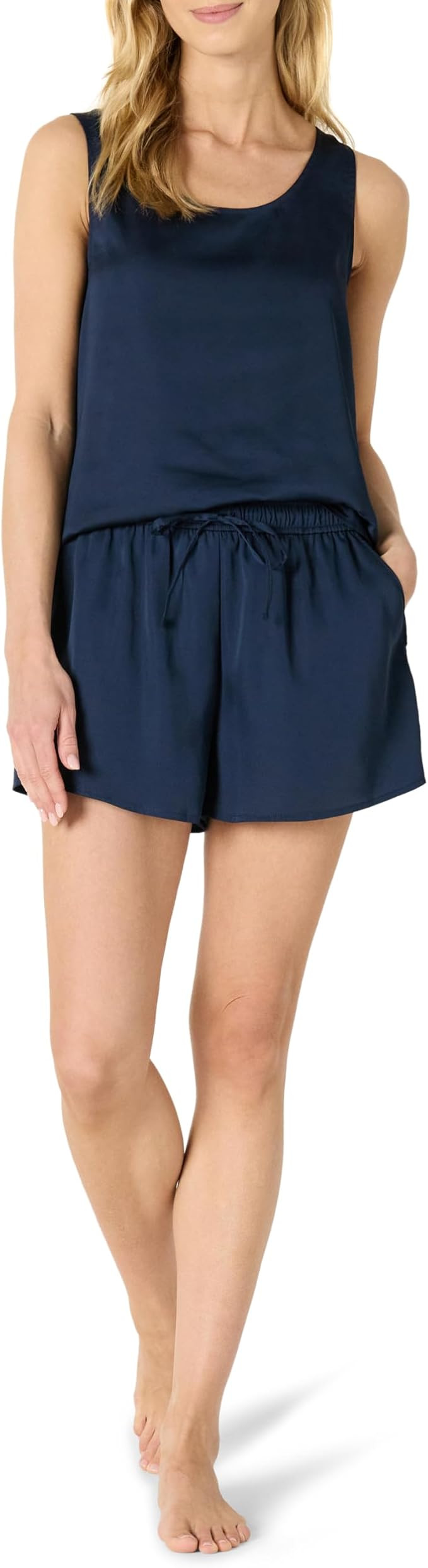 Amazon Essentials Women's Satin Tank Top and Short Sleepwear Pajama Set | Amazon (US)