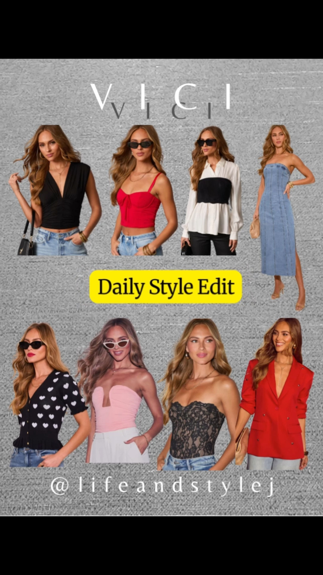 VICI daily drop featuring effortless tops, denim, dresses, and modern layers. Easy pieces that feel confident, current, and timeless for midlife women and ageless style lovers.
#midlifefashion #agelessstyle #vicicollection #everydaystyle #modernwomenswear #styleover40 #timelesslooks #casualchic #wardrobeinspo #lifeandstylej 