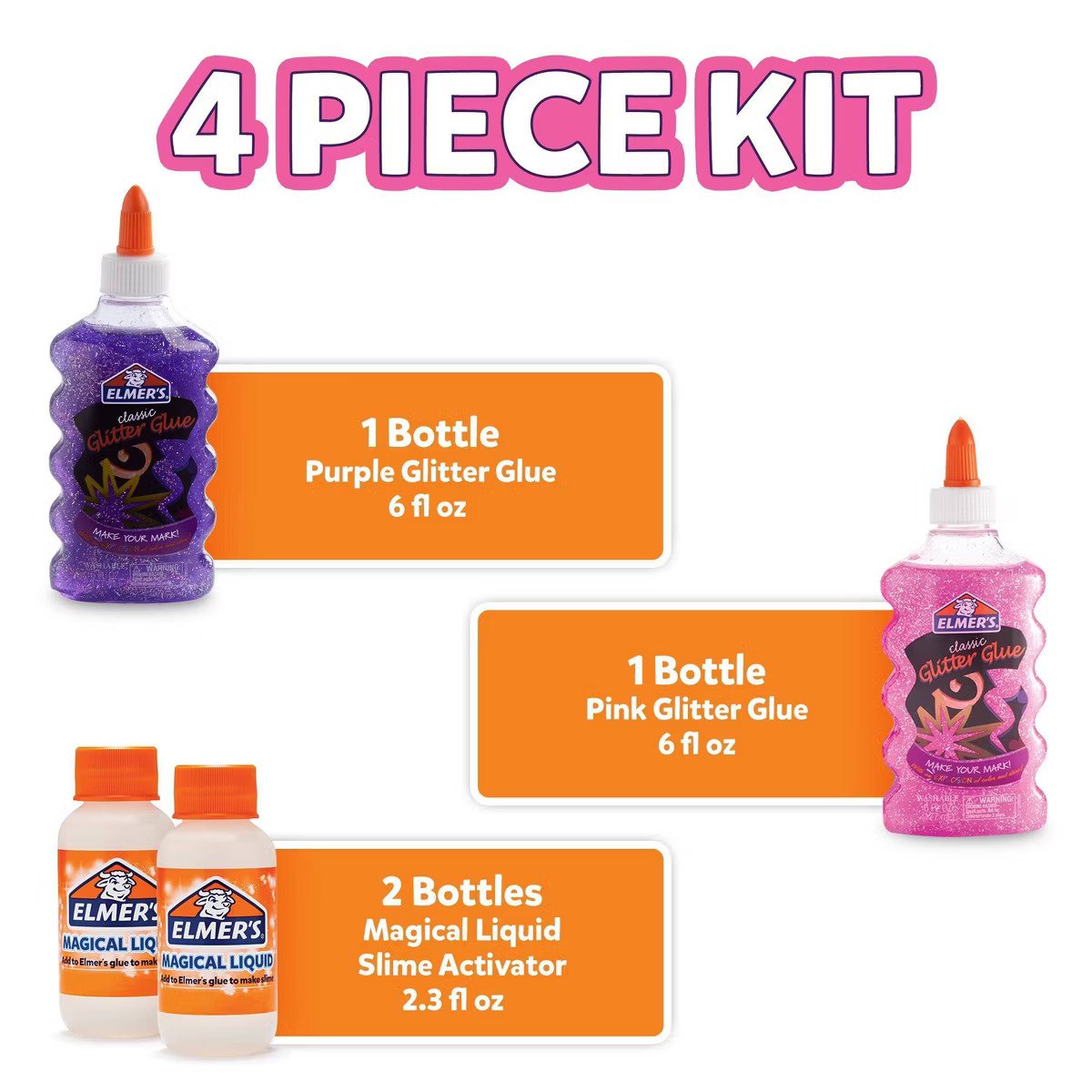 Elmer's 4pk Fairy Dust Slime Kit with Glue & Activator Solution: Magical DIY Art Kit for Kids, Gl... | Target