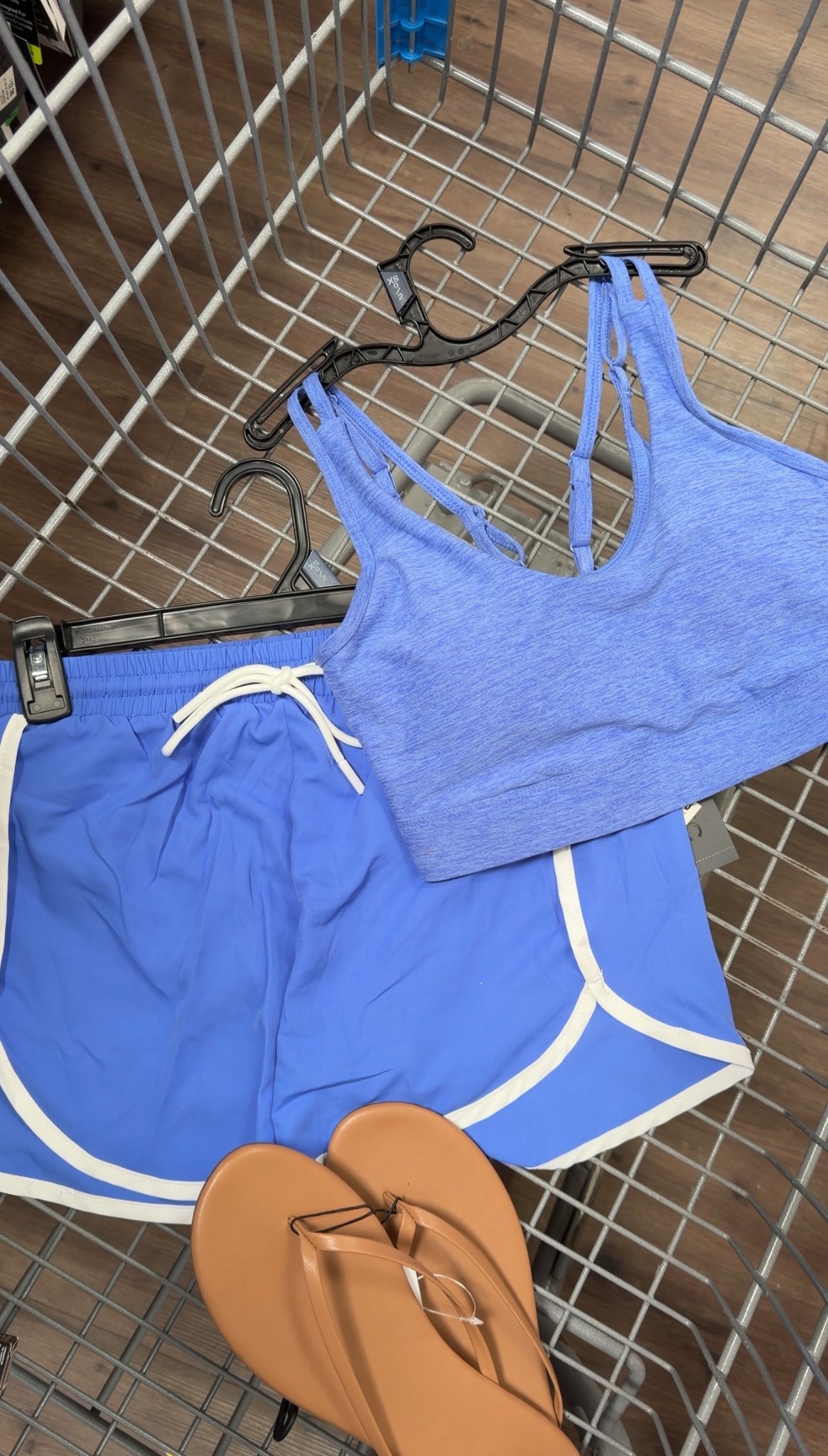 Sports bra and workout/running shorts 

#LTKootd #LTKActive #LTKOver40