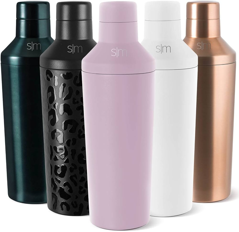 Simple Modern Cocktail Shaker Set with Jigger Lid | Stainless Steel Boston Shaker Insulated Marti... | Amazon (US)