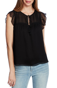 Click for more info about Flutter Sleeve Split Neck Top