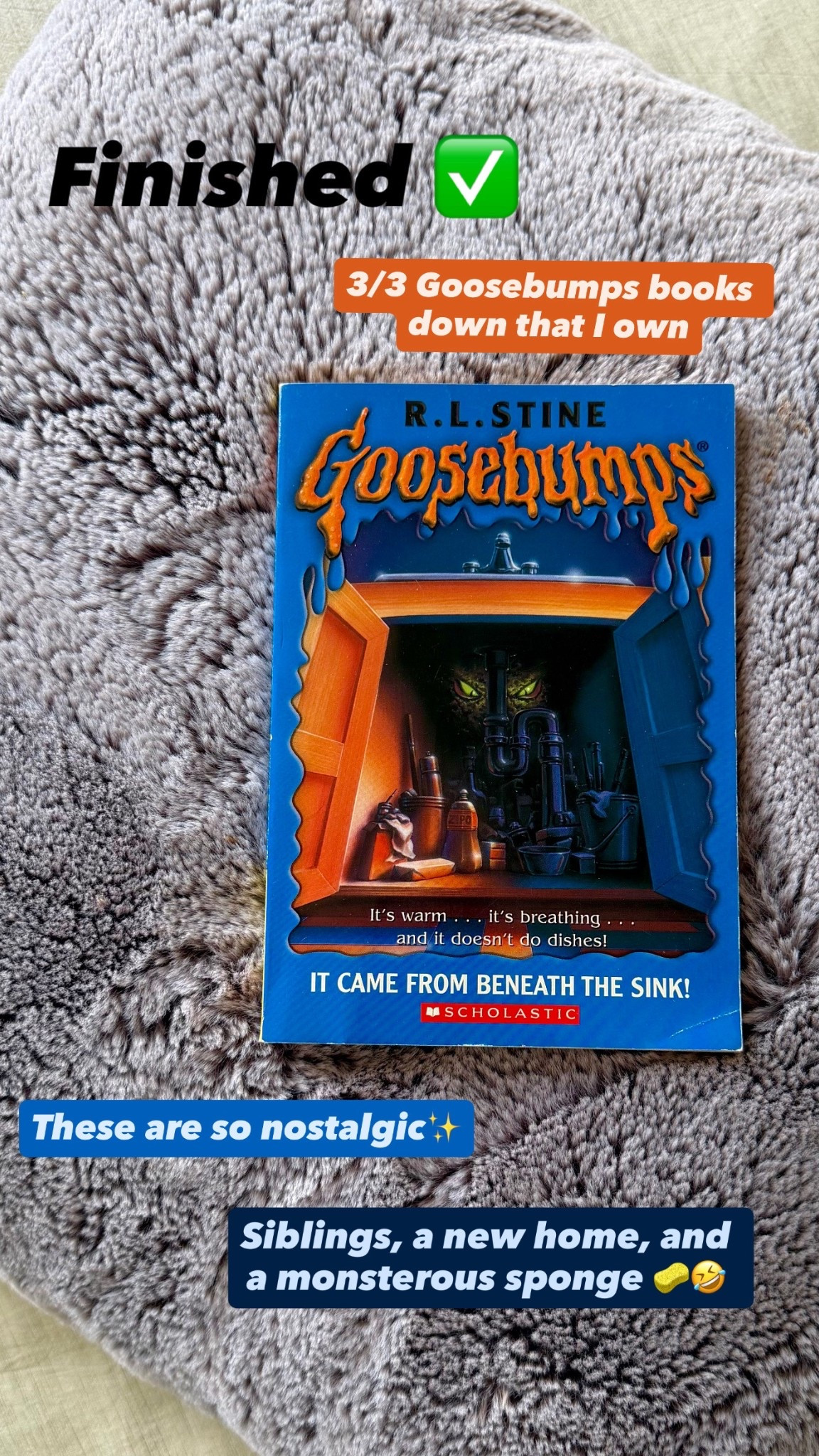 Goosebumps book. R.L. Stine. Thriller books. It Came From Beneath The Sink. Spooky books. 

#LTKSeasonal #LTKU