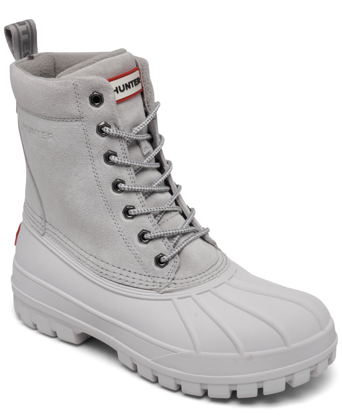 Hunter Men's Southall Waterproof Duck Boots from Finish Line - Light Gray | Macy's