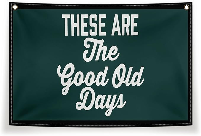 These Are The Good Old Days Sign Canvas Flag, Inspirational Vintage Decor, Door Sign Hanging Bann... | Amazon (US)