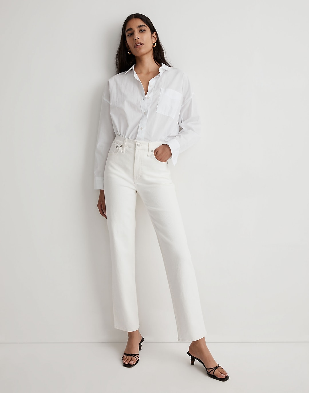 The Petite Perfect Vintage Straight Jean in Tile White | Madewell