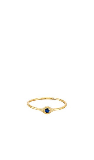 Mini Evil Eye Gem Stone Ring in Gold | Revolve Clothing (Global)