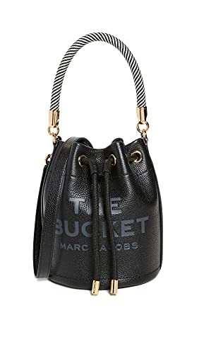 Marc Jacobs Women's The Leather Bucket Bag, Black, One Size | Amazon (US)