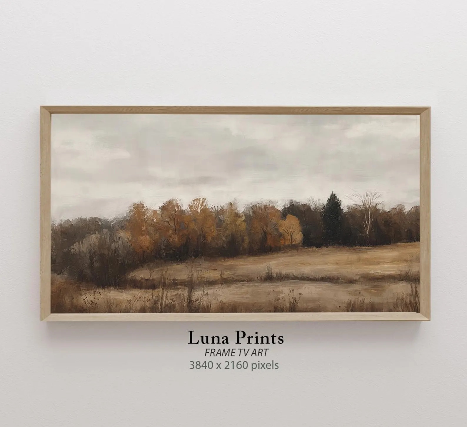 Fall Landscape Frame TV Art, Warm Brown Toned Country Landscape, DIGITAL DOWNLOAD, Rustic Fall La... | Etsy (US)