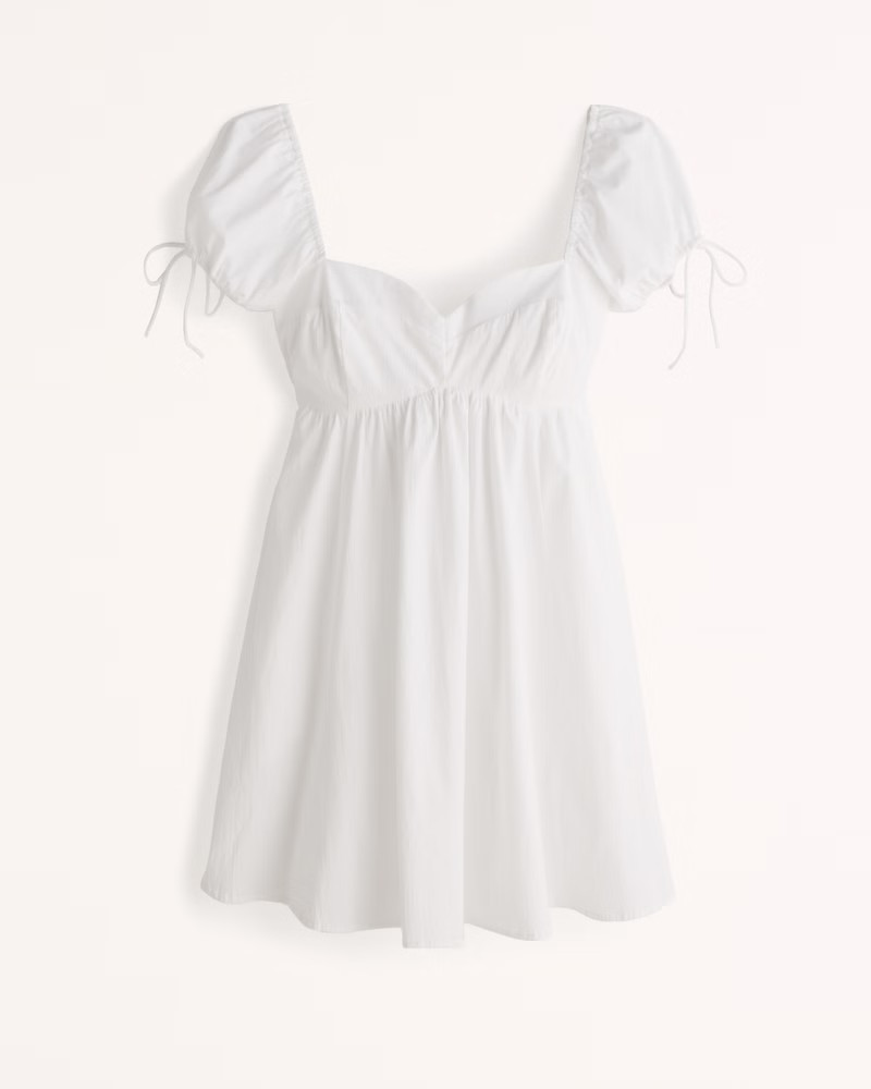 Women's Puff Sleeve Babydoll Mini Dress | Women's Dresses & Jumpsuits | Abercrombie.com | Abercrombie & Fitch (US)