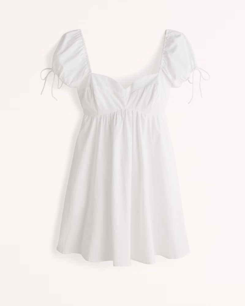 Women's Puff Sleeve Babydoll Mini Dress | Women's New Arrivals | Abercrombie.com | Abercrombie & Fitch (US)